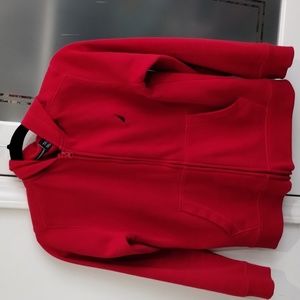 Boys Náutica Red Zip Up Hoodie (Sz Medium - 10/12)